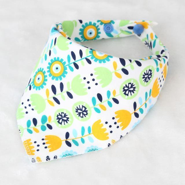 Cotton Newborn Baby Bibs Cute Feeding Bib Baby Nursing Bandana Burp Cloth For Girls And Boys Double Side Baby Scarf-Sunflowers-JadeMoghul Inc.