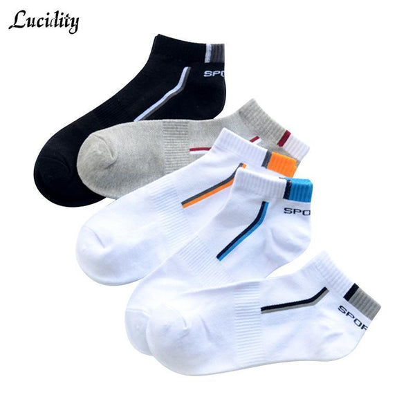 Cotton Socks / Men Solid Color Fashionable Socks-Black-JadeMoghul Inc.