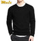 Cotton Sweater For Men / O-Neck Slim Pullover-Black-XL-JadeMoghul Inc.