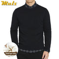 Cotton Sweater For Men / O-Neck Slim Pullover-Navy-XL-JadeMoghul Inc.