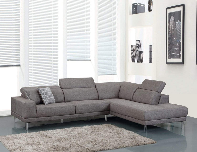 Couches Cheap Sectional Couch - 117" X 50" X 30" Gray RAF Sectional HomeRoots