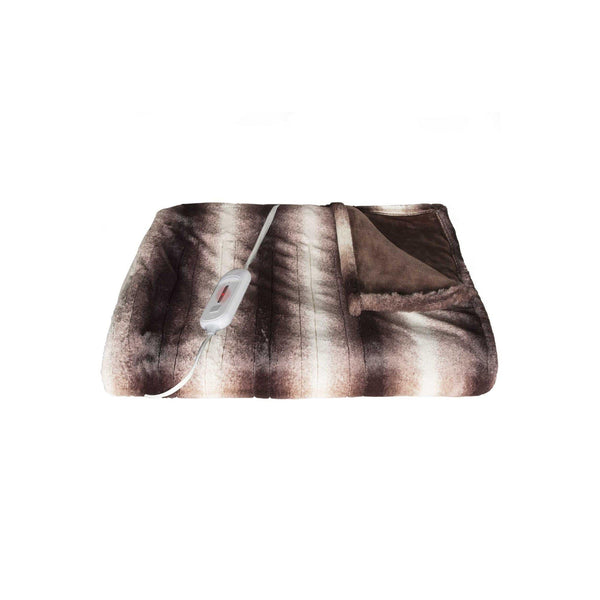 Couches Couch Throws - 50" x 60" Brown & White Modern/Contemporary Heated - Throw Blankets HomeRoots