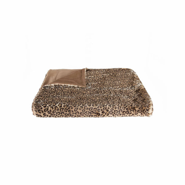 Couches Couch Throws - 50" x 60" Burke Leopard Fur - Throw HomeRoots