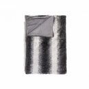 Couches Couch Throws - 50" x 60" Irving Charcoal/White Fur - Throw HomeRoots