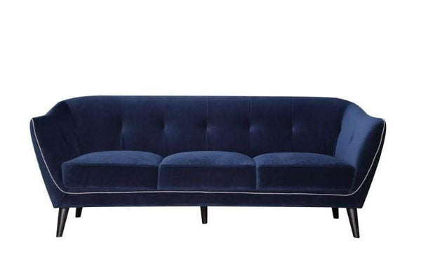 Couches Couches - 76" X 34" X 31" Blue Polyester Sofa HomeRoots