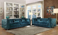 Couches Couches - 90" X 37" X 30" Dark Teal Wood Sofa W/3 Pillows HomeRoots