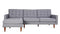 Couches Grey Sectional Couch - 105" X 61" X 38" Gray Polyester Laf Sectional HomeRoots