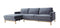 Couches Grey Sectional Couch - 106" X 61" X 34" Gray Polyester Laf Sectional HomeRoots