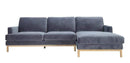 Couches Grey Sectional Couch - 106" X 61" X 34" Gray Polyester Raf Sectional HomeRoots