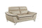 Couches Loveseat Couch - 36" Contemporary Beige Leather Loveseat HomeRoots