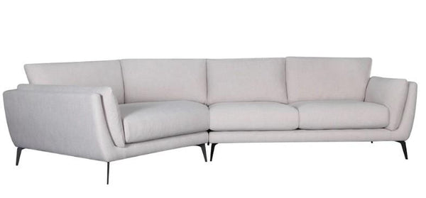 Couches Sectional Couch - 134" X 65" X 35" Oatmeal Polyester Laf Sectional HomeRoots