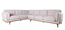 Couches Sectional Couch - 95" X 123" X 34" Light Taupe Polyester Raf Sectional HomeRoots