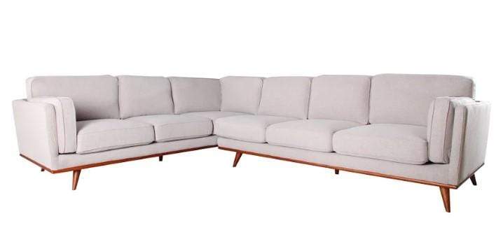 Couches Sectional Couch - 95" X 123" X 34" Light Taupe Polyester Raf Sectional HomeRoots