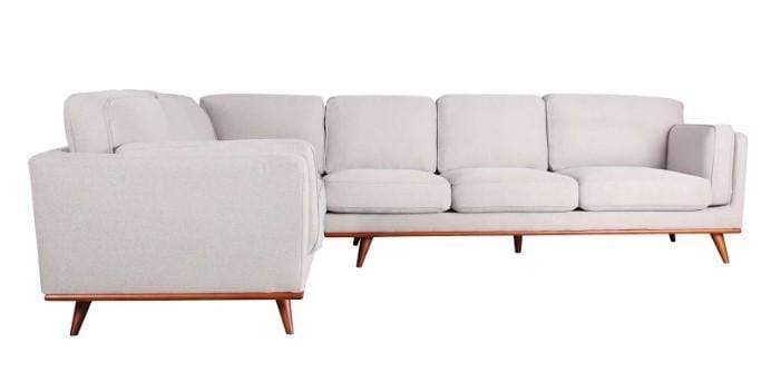 Couches Sectional Couch - 95" X 123" X 34" Light Taupe Polyester Raf Sectional HomeRoots