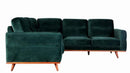 Couches Sectional Couch - 96" X 97" X 36" Green Polyester Sectional HomeRoots