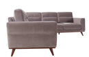 Couches Sectional Couch - 96" X 97" X 36" Taupe Polyester Sectional HomeRoots