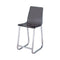 Counter Height Chair With Metal Base, Pack of 2, Translucent Black-Dining Chairs-Translucent Black-Acrylic & Metal-JadeMoghul Inc.