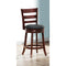 Counter Height Chair With Padded Seat In Cherry Brown-Dining Chairs-Brown-Wood-JadeMoghul Inc.