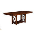 Counter Height Dining Table-Dining Tables-Brown-Rubberwood & Poplar Solids With Birch Veneer Mdf-JadeMoghul Inc.