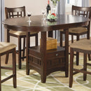 Counter Height Dining Table, Warm Brown-Dining Tables-Brown-Wood-JadeMoghul Inc.