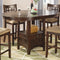 Counter Height Dining Table, Warm Brown-Dining Tables-Brown-Wood-JadeMoghul Inc.