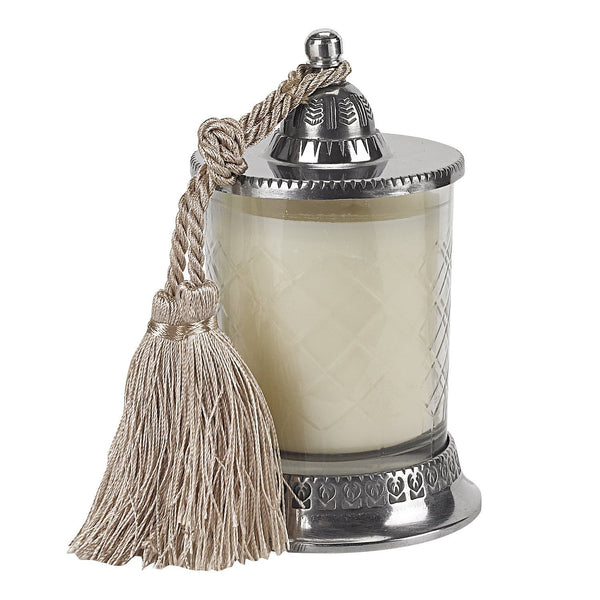 Decorative Jars - Covered Jar /Tassel Vanilla