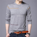 Covrlge 2017 Autumn New Men's Sweater Fashion Slimfit Pullover Male Striped Pullover Men Brand Clothing Turtle Neck Shirt MZL010-Gray-L-JadeMoghul Inc.