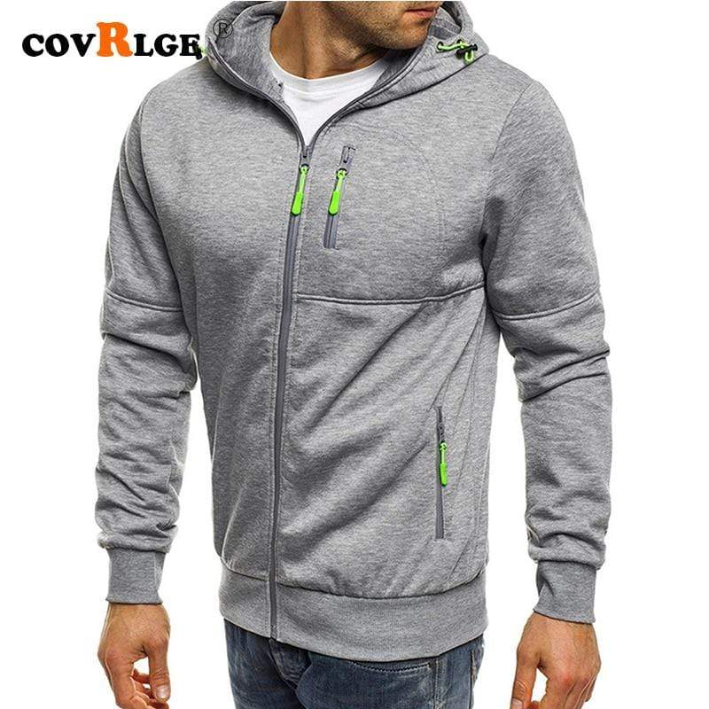 Covrlge Spring Men's Jackets Hooded Coats Casual Zipper Sweatshirts Male Tracksuit Fashion Jacket Mens Clothing Outerwear MWW148 AExp