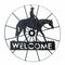 Living Room Decor Cowboy Welcome Wheel Sign