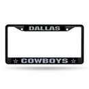 Cool License Plate Frames Cowboys Black Chrome Frame