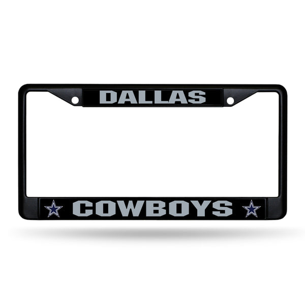 Cool License Plate Frames Cowboys Black Chrome Frame