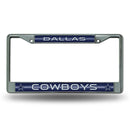 Cute License Plate Frames Cowboys Bling Chrome Frame