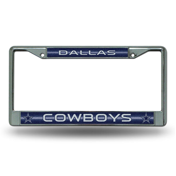 Cute License Plate Frames Cowboys Bling Chrome Frame