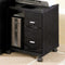 CPU Stand With Two Drawers, Black-Accent Chests and Cabinets-Black-Wood-JadeMoghul Inc.