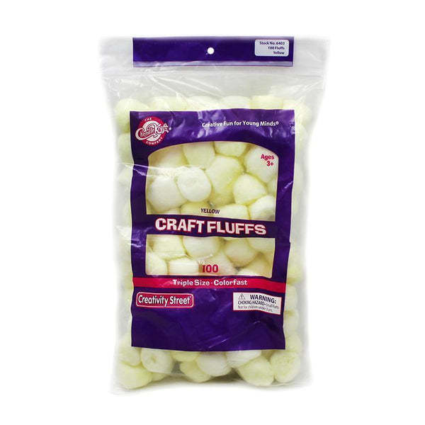 CRAFT FLUFFS YELLOW 100 COUNT-Arts & Crafts-JadeMoghul Inc.