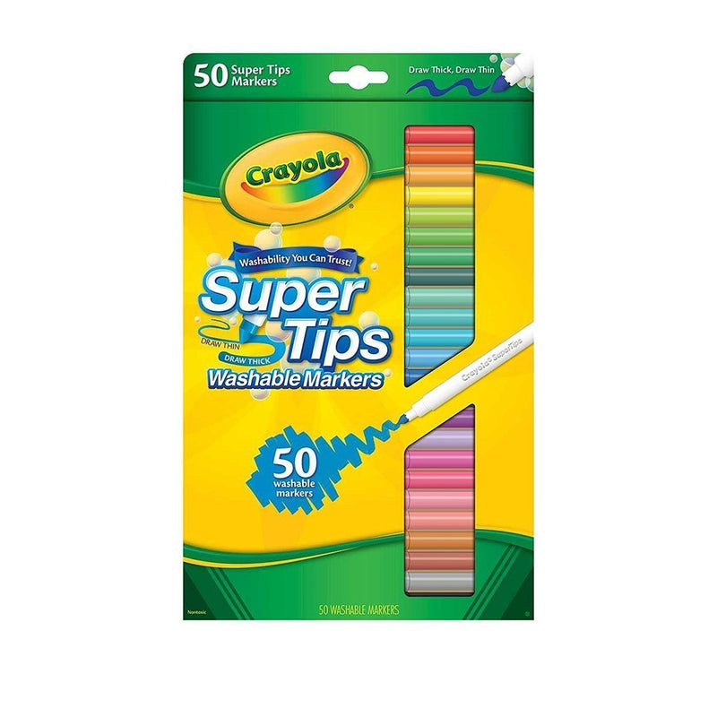 Crayola 50 Super Tips Washable Markers-Art & Drawing Toys-JadeMoghul Inc.