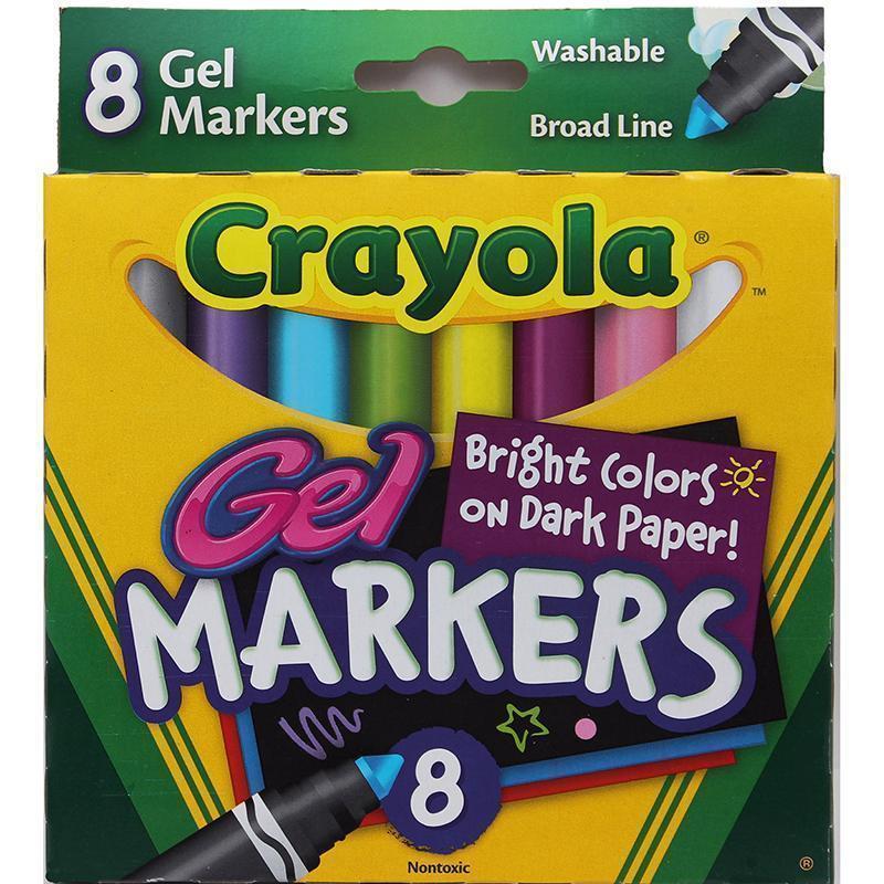 CRAYOLA 8CT GEL FX WASHABLE MARKERS-Arts & Crafts-JadeMoghul Inc.