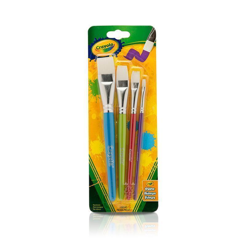 CRAYOLA BIG PAINTBRUSH SET FLAT 4PK-Arts & Crafts-JadeMoghul Inc.