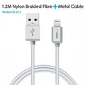 CRDC USB For iPhone Cable MFi Lightning Cable For iPhone x 7 SE iPad 2.4A Fast Charger Phone Data Cable for iPhone 6S 8 plus etc-Grey-120CM-JadeMoghul Inc.