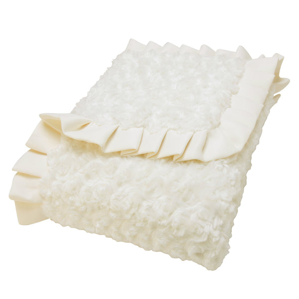 Cream Rosette Receiving Blanket-CREAM-JadeMoghul Inc.