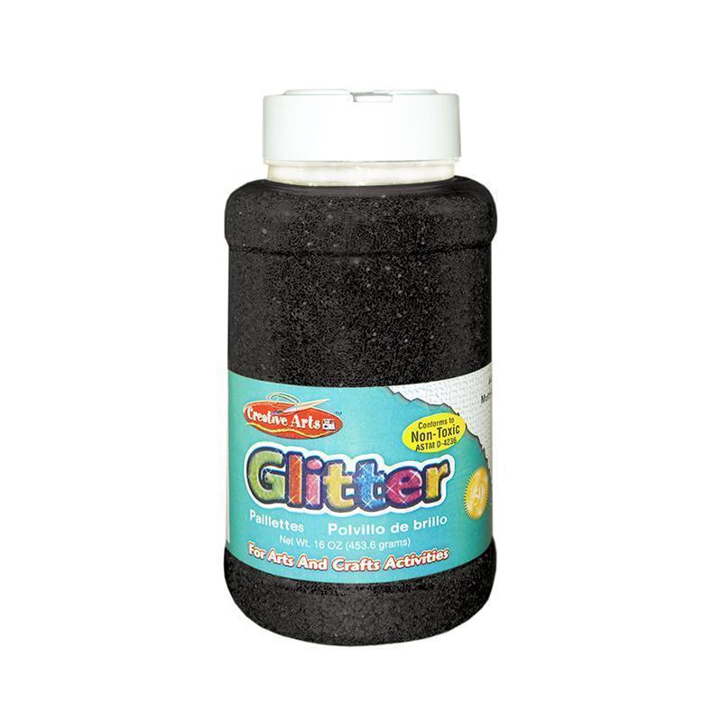 CREATIVE ARTS GLITTER 1LB CAN BLACK-Supplies-JadeMoghul Inc.