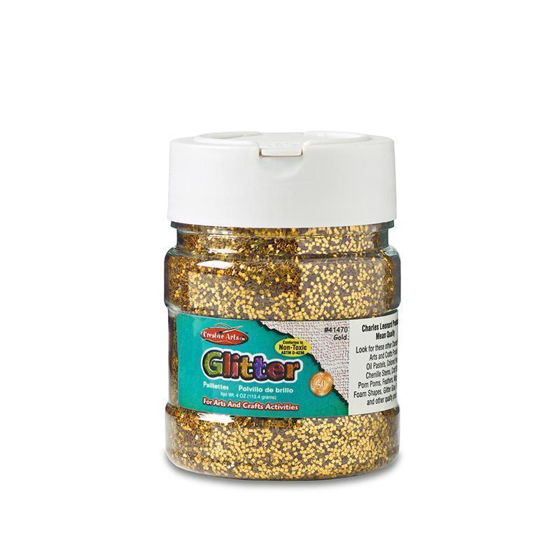 CREATIVE ARTS GLITTER 4OZ JAR GOLD-Supplies-JadeMoghul Inc.