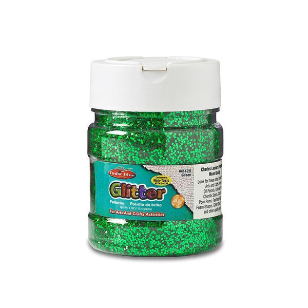 CREATIVE ARTS GLITTER 4OZ JAR GREEN-Supplies-JadeMoghul Inc.