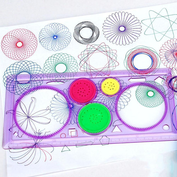 Creative Gift Spirograph Geometric Ruler Drafting Tools Stationery For Students Drawing Toys Set Learning Art Sets For Children--JadeMoghul Inc.