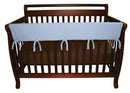 CribWrap Wide 1 Long Blue Fleece Rail Cover-BLUE-JadeMoghul Inc.