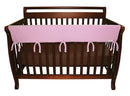 CribWrap Wide 1 Long Pink Fleece Rail Cover-PINK-JadeMoghul Inc.
