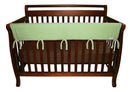 CribWrap Wide 1 Long Sage Fleece Rail Cover-SAGE-JadeMoghul Inc.