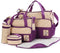 CROAL CHERIE 39*28.5*17CM 5pcs Baby Diaper Bag Suits For Mom Baby Bottle Holder Mother Mummy Stroller Maternity Nappy Bags Sets-Purple-JadeMoghul Inc.