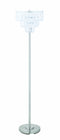 Crystal Accented Tiered Floor Lamp with Metal Base, Silver-Floor Lamp-Silver-Metal and Crystal-JadeMoghul Inc.