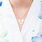 Crystal Double Swing Heart Necklace - Matte Gold (Pack of 1)-Personalized Gifts for Women-JadeMoghul Inc.